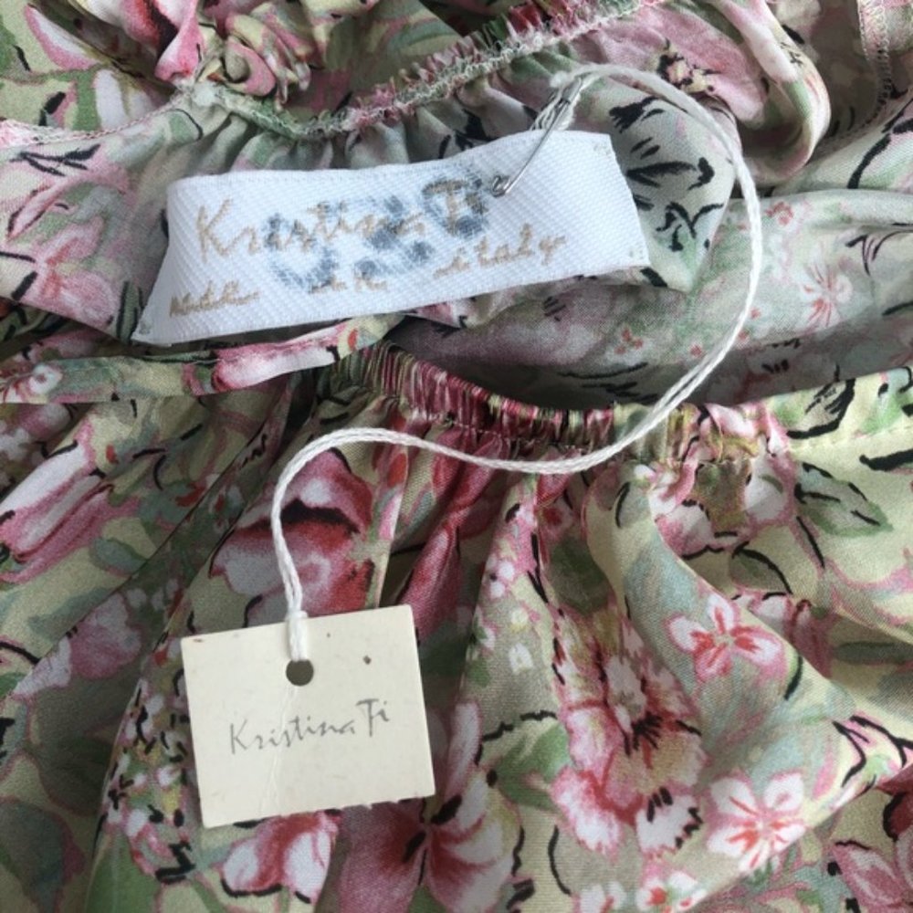 Kristina Ti Floral Asymmetrical Dress Size 40 - Picture 5 of 6